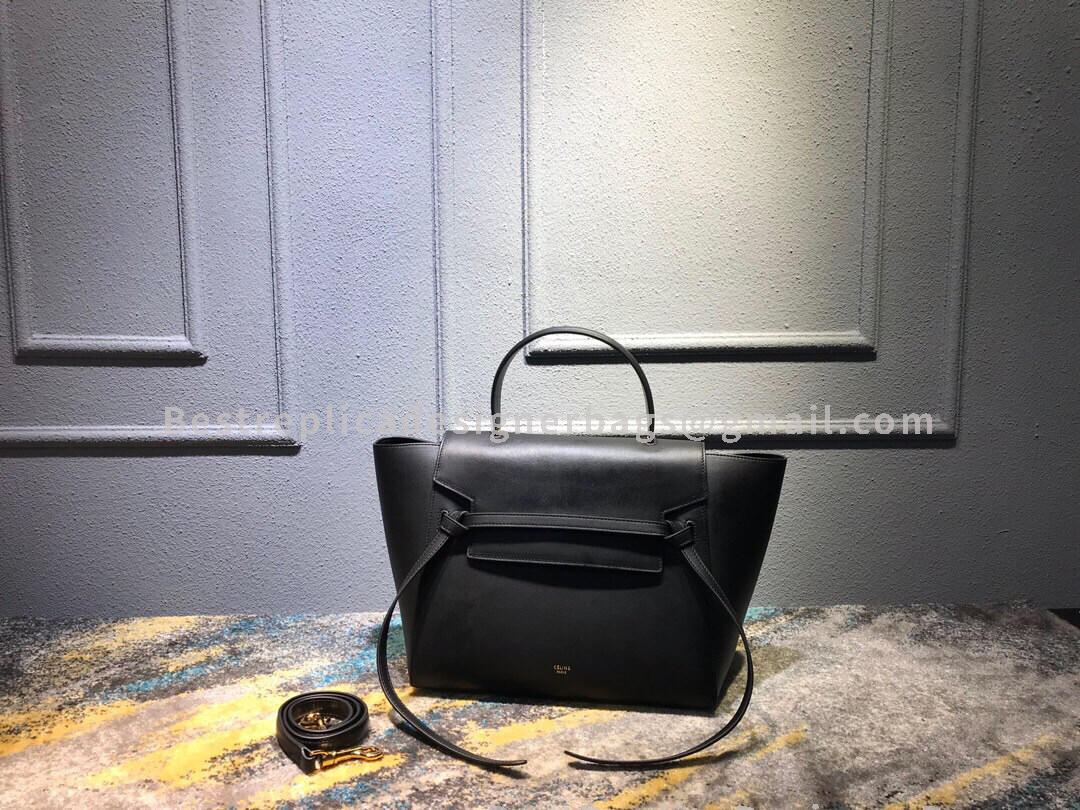 Celine Mini Belt Bag In Black Smooth Calfskin